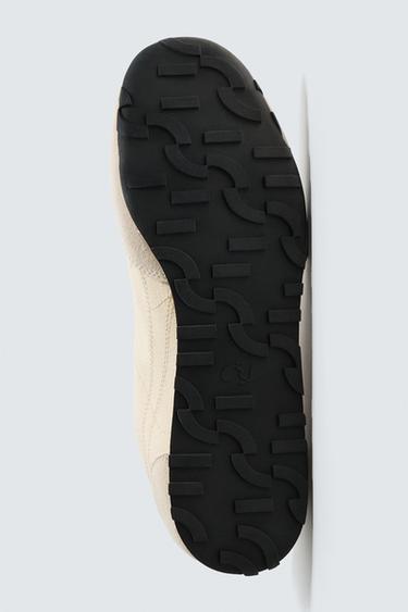 LEATHER TRAINERS - White by Zara - Image 6