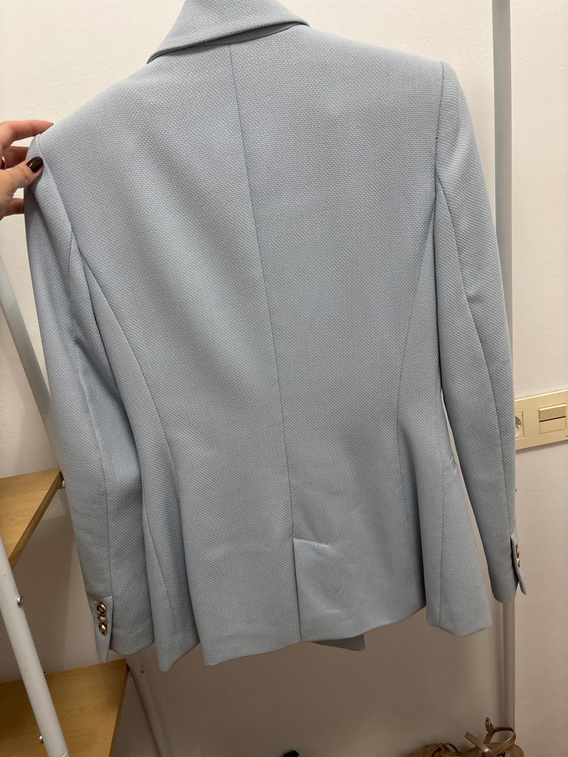 DOUBLE-BREASTED PIQUÉ BLAZER - Image 2