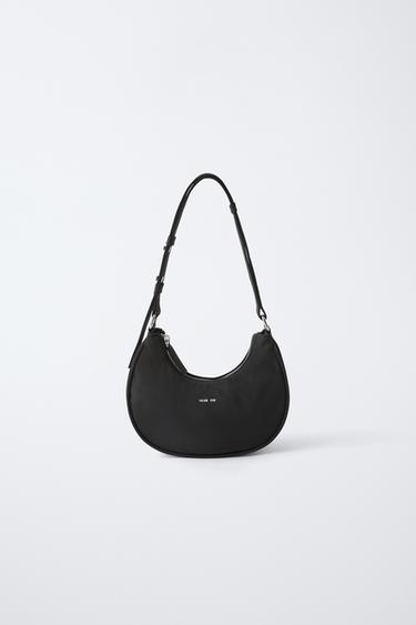 Zara NYLON SHOULDER BAG - Black - Image 0