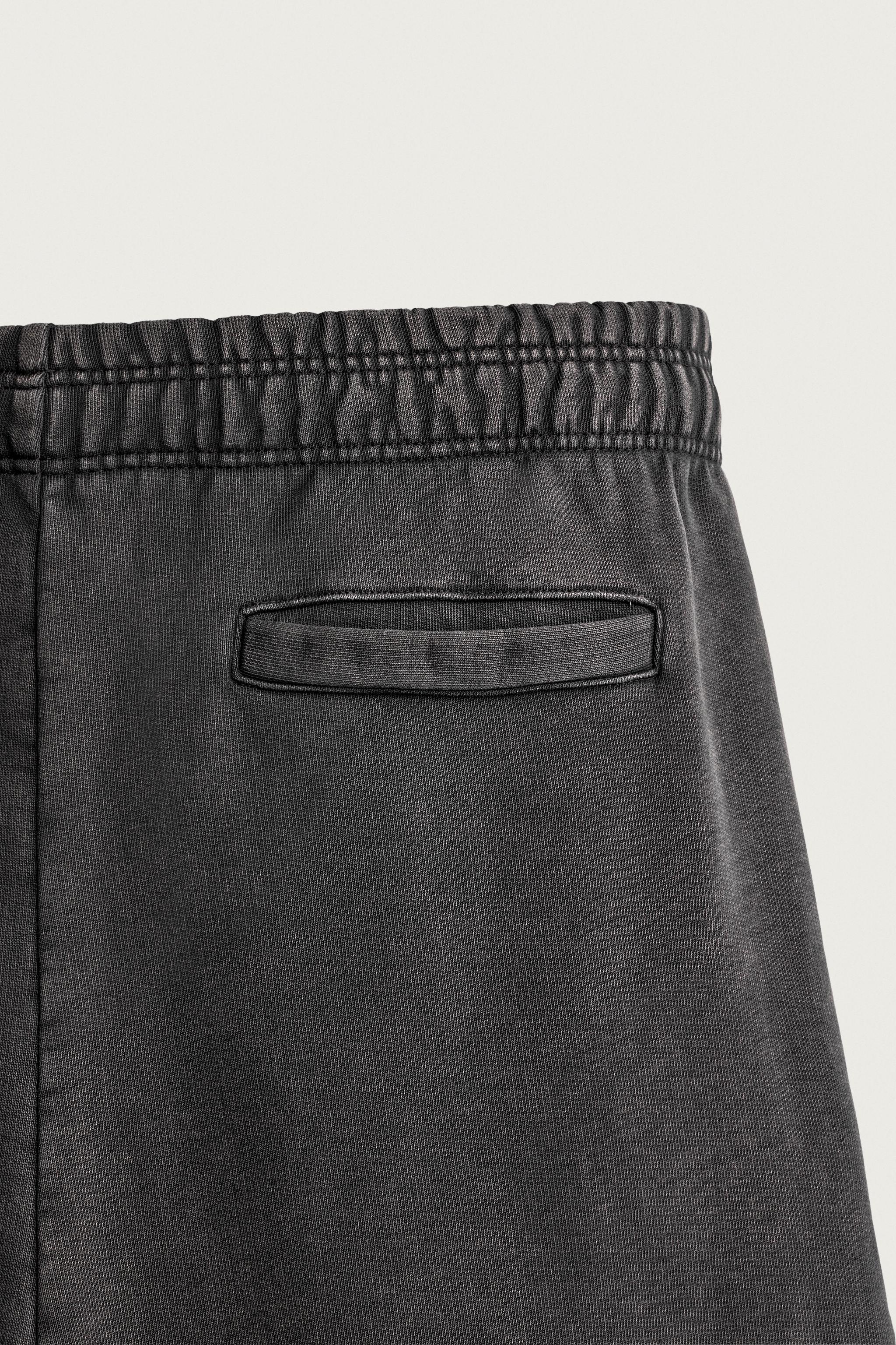 Мужские брюки Zara RELAXED CROPPED FIT JOGGER PANTS — фото 9
