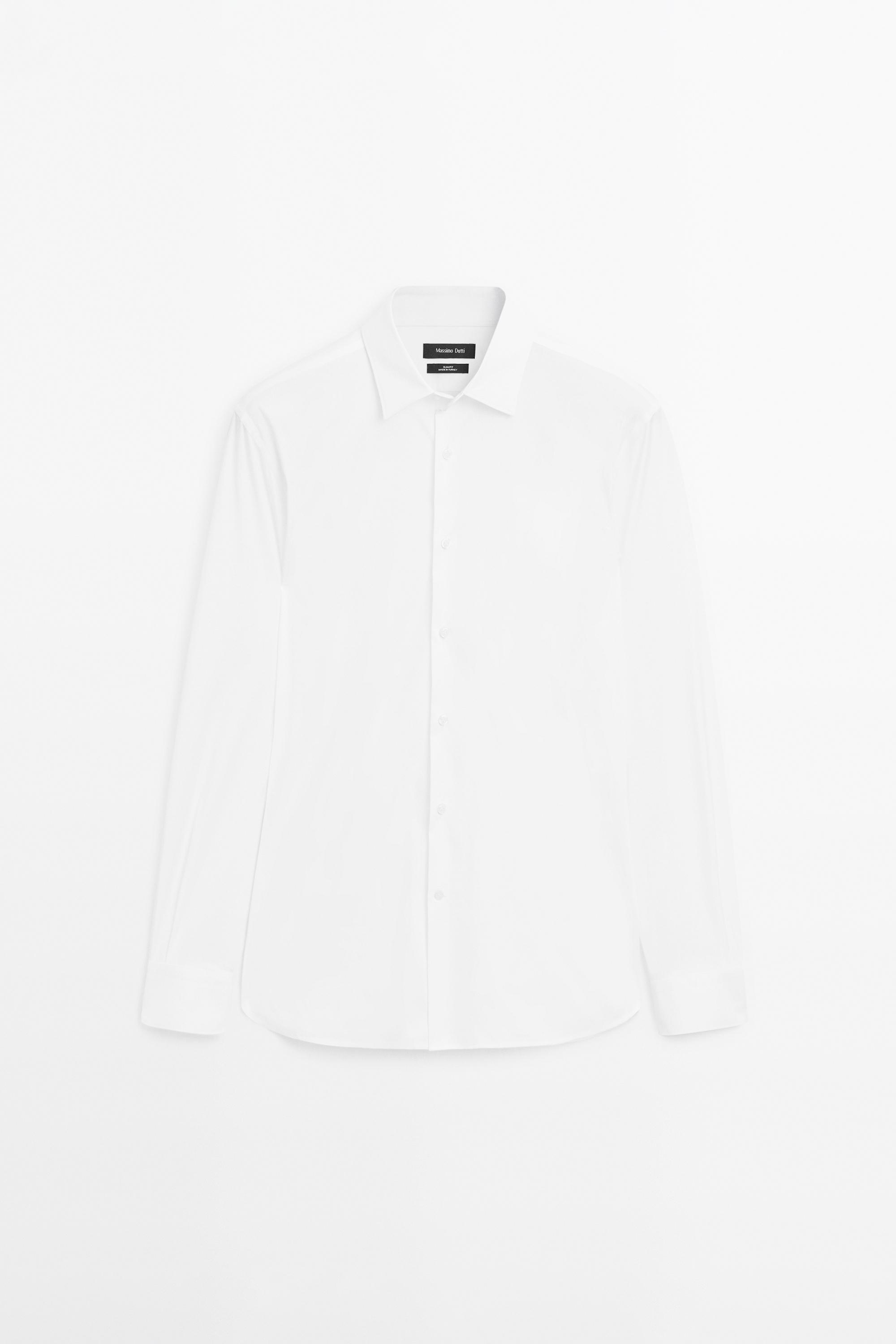 Slim fit stretch shirt — White