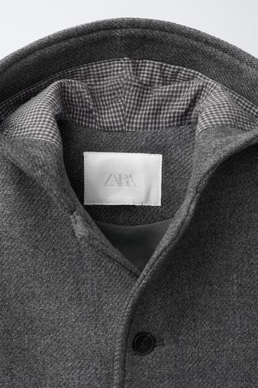 MANTEAU MANTECO À CAPUCHE AVEC LAINE - Gris foncé de Zara - Image 2