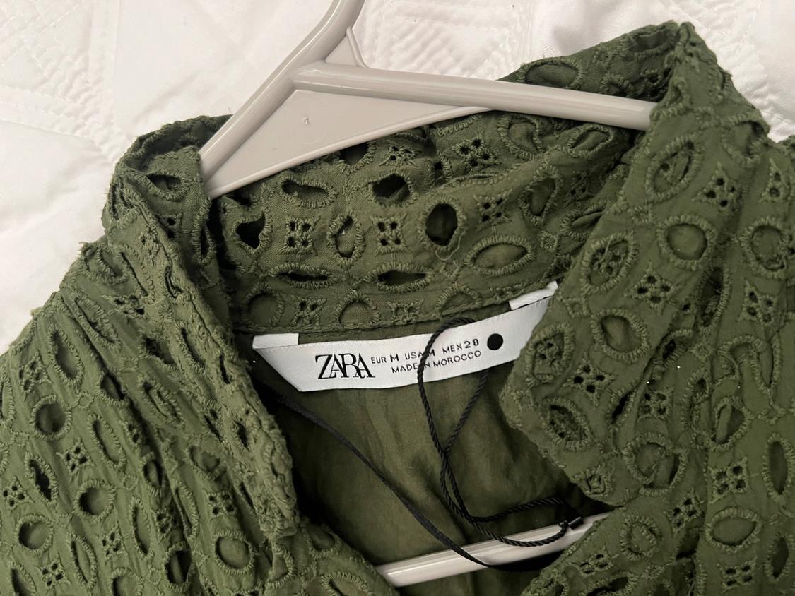 EMBROIDERED EYELET SHIRTDRESS - Image 2