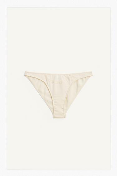 LIMITED EDITION ROMANTIC BRIEFS - Oyster-white by Zara