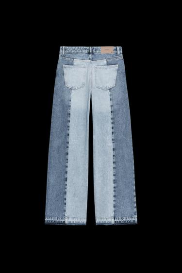 JEANS Z1975 WIDE LEG TIRO ALTO COMBINADO - Azul medio de Zara