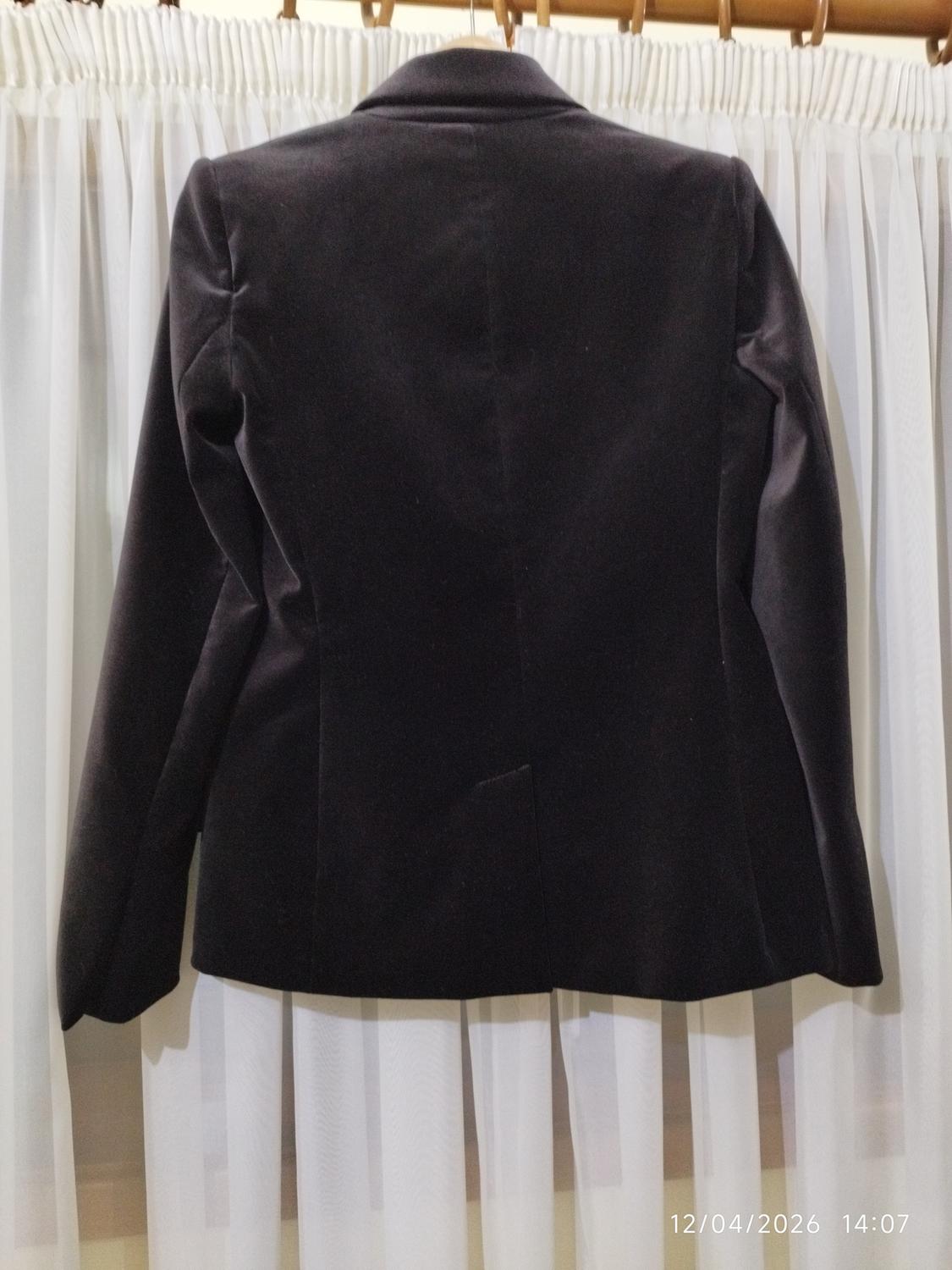 DOUBLE-BREASTED VELVET BLAZER ZW COLLECTION - Image 4