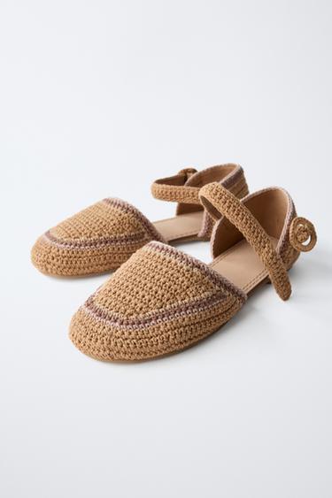 CROCHET VAMP HEELS - Brown by Zara - Image 2