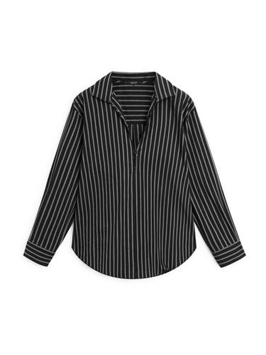 Zara Striped cotton blend shirt - Black