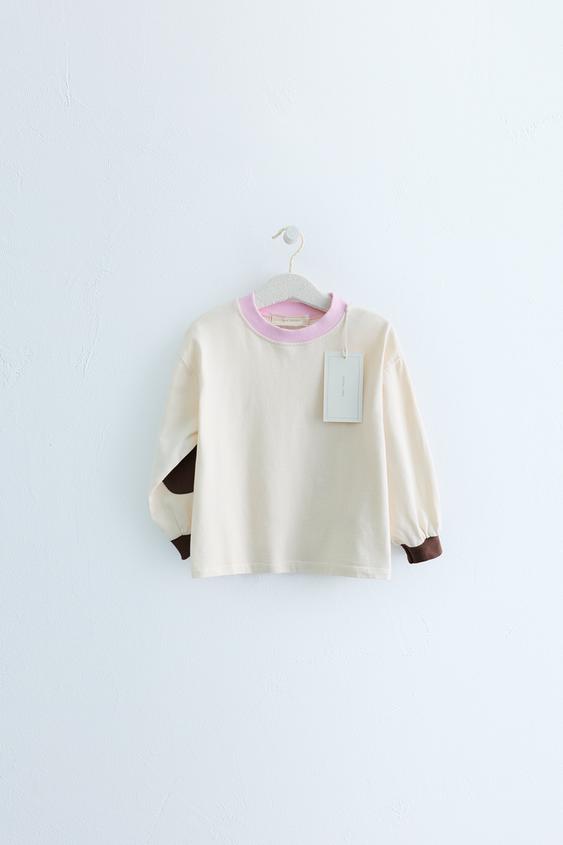 ZARA TIMELESS - CAMISETA CUELLO CONTRASTE - Crudo medio de Zara - Imagen 0