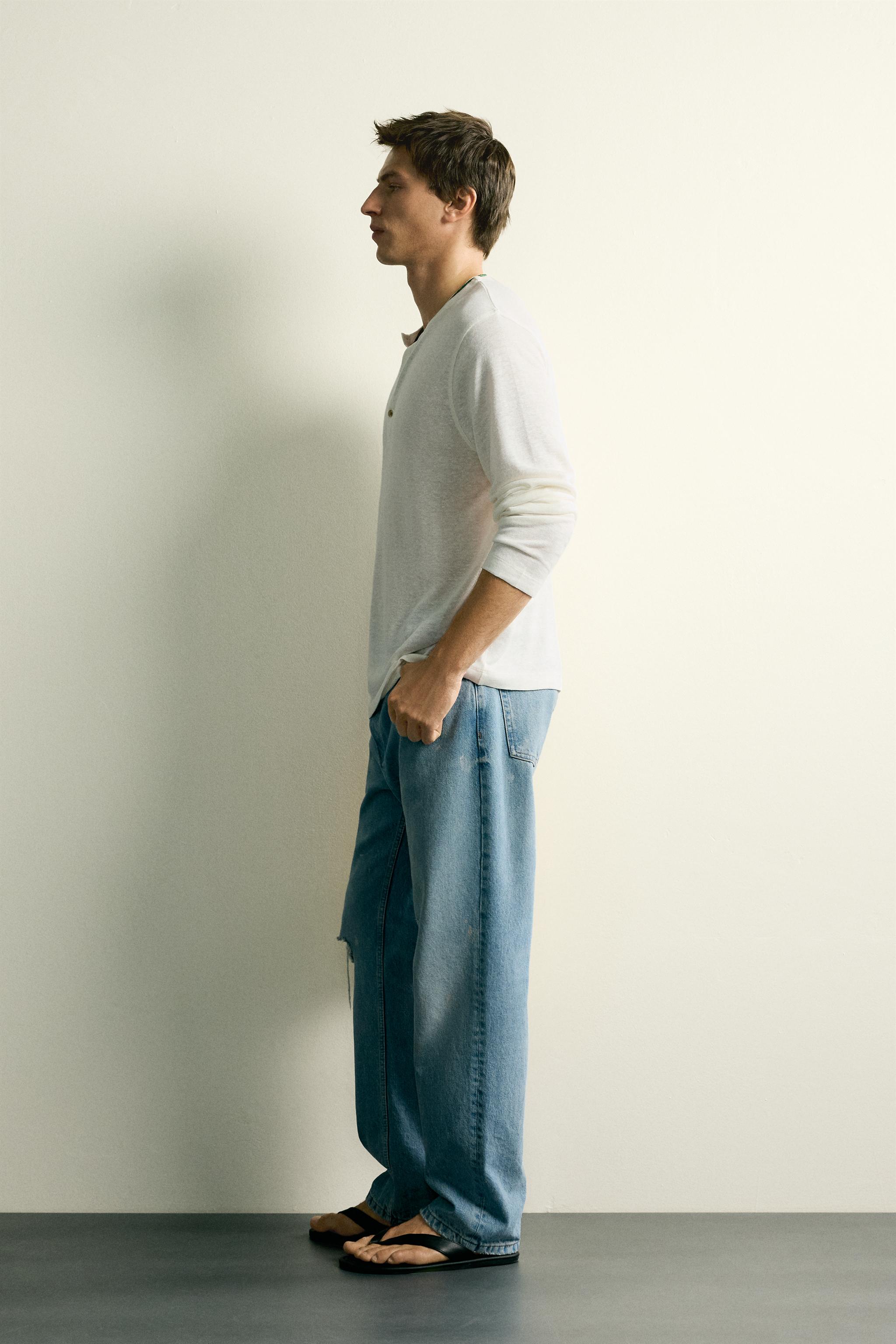 HEMP-VISCOSE HENLEY SHIRT