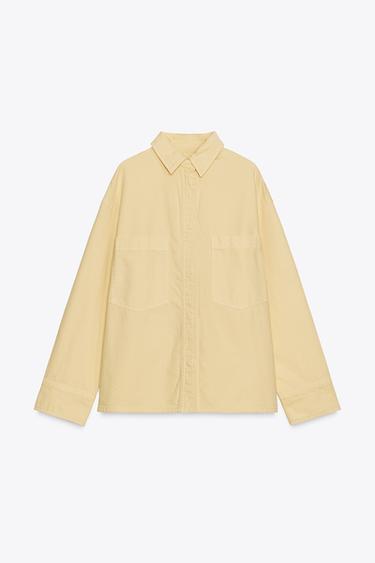 SURCHEMISE À POCHES ZW COLLECTION - Jaune clair de Zara - Image 5