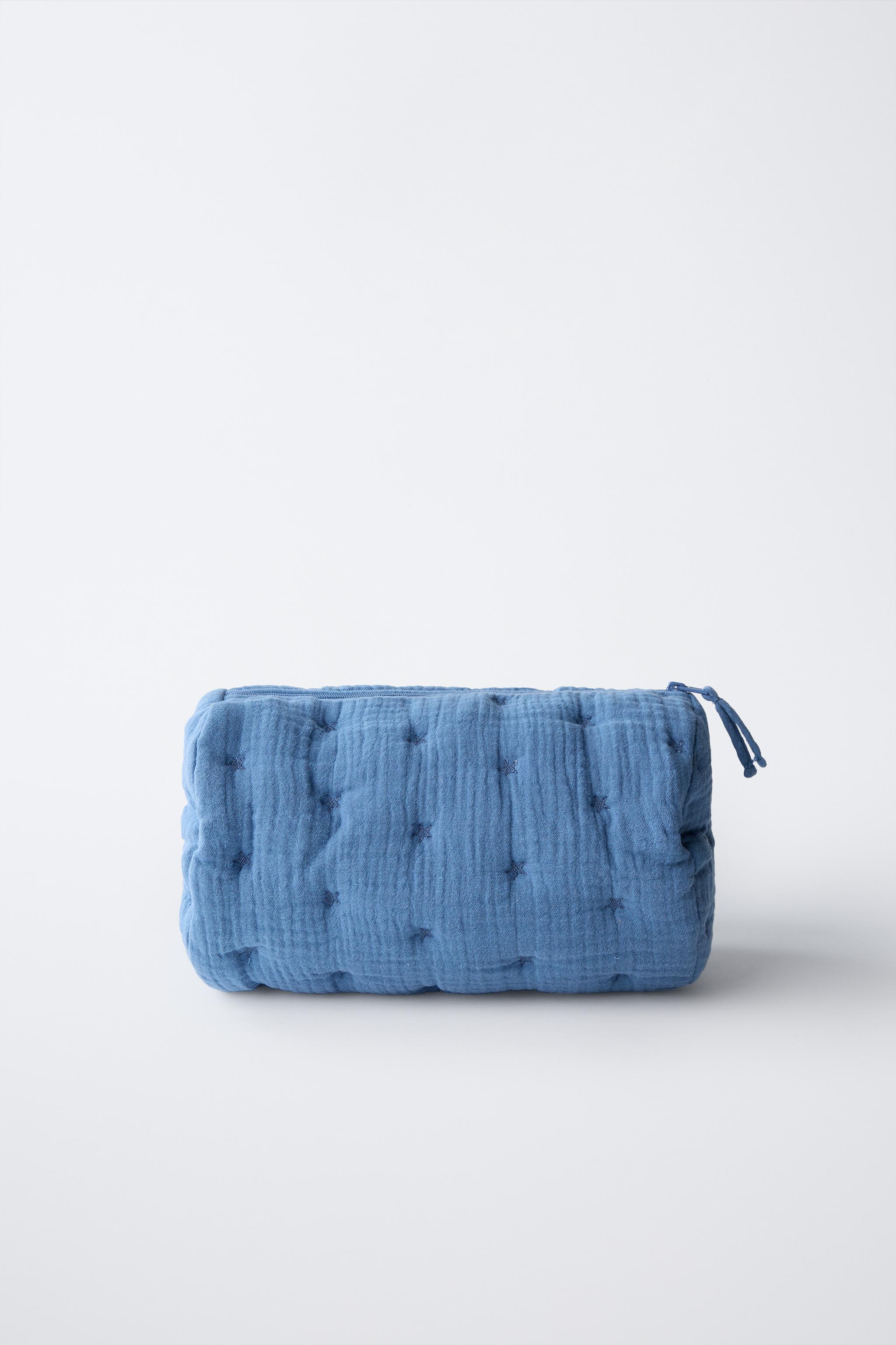 テクスチャー トラベルポーチ - ブルー | ZARA Japan / 日本
