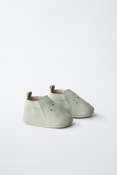 CHAUSSURES EN CUIR - Bleu ciel de Zara - Image 1