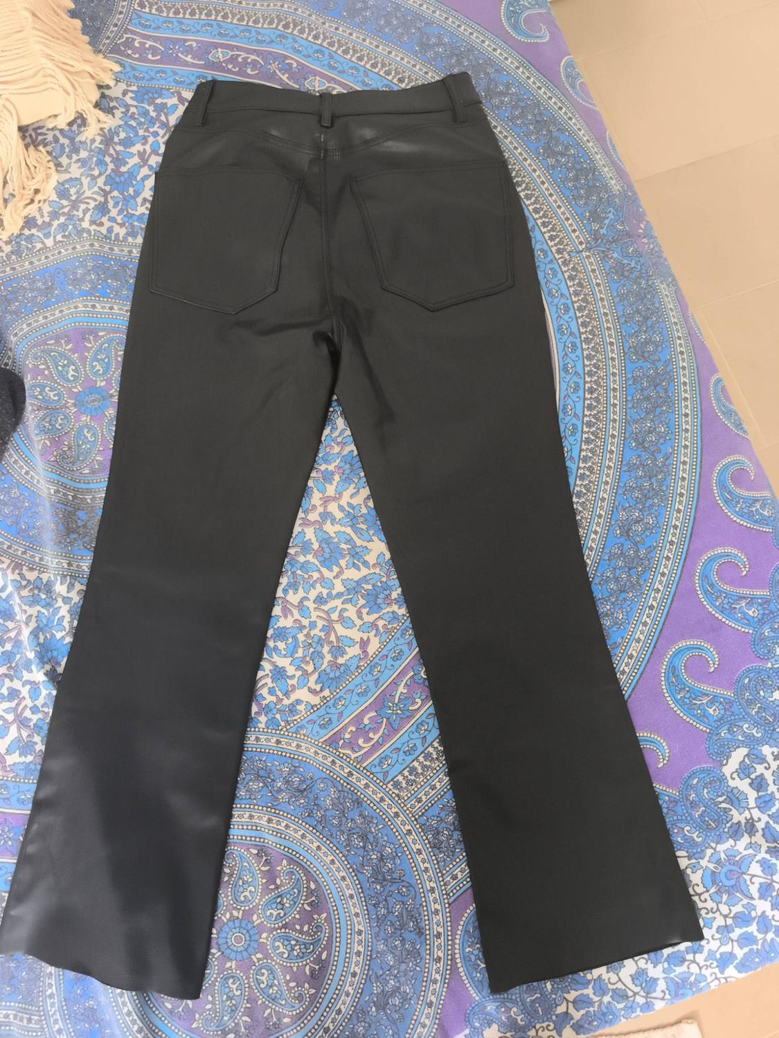 CROPPED FAUX LEATHER TROUSERS - Image 4
