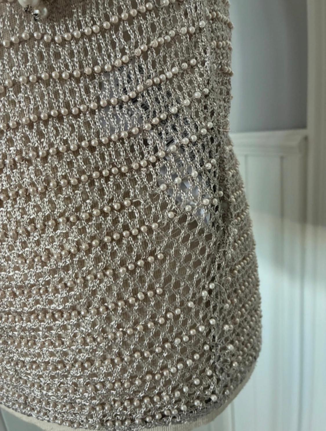 KNIT TOP WITH FAUX PEARLS - LIMITED EDITION - Image 6