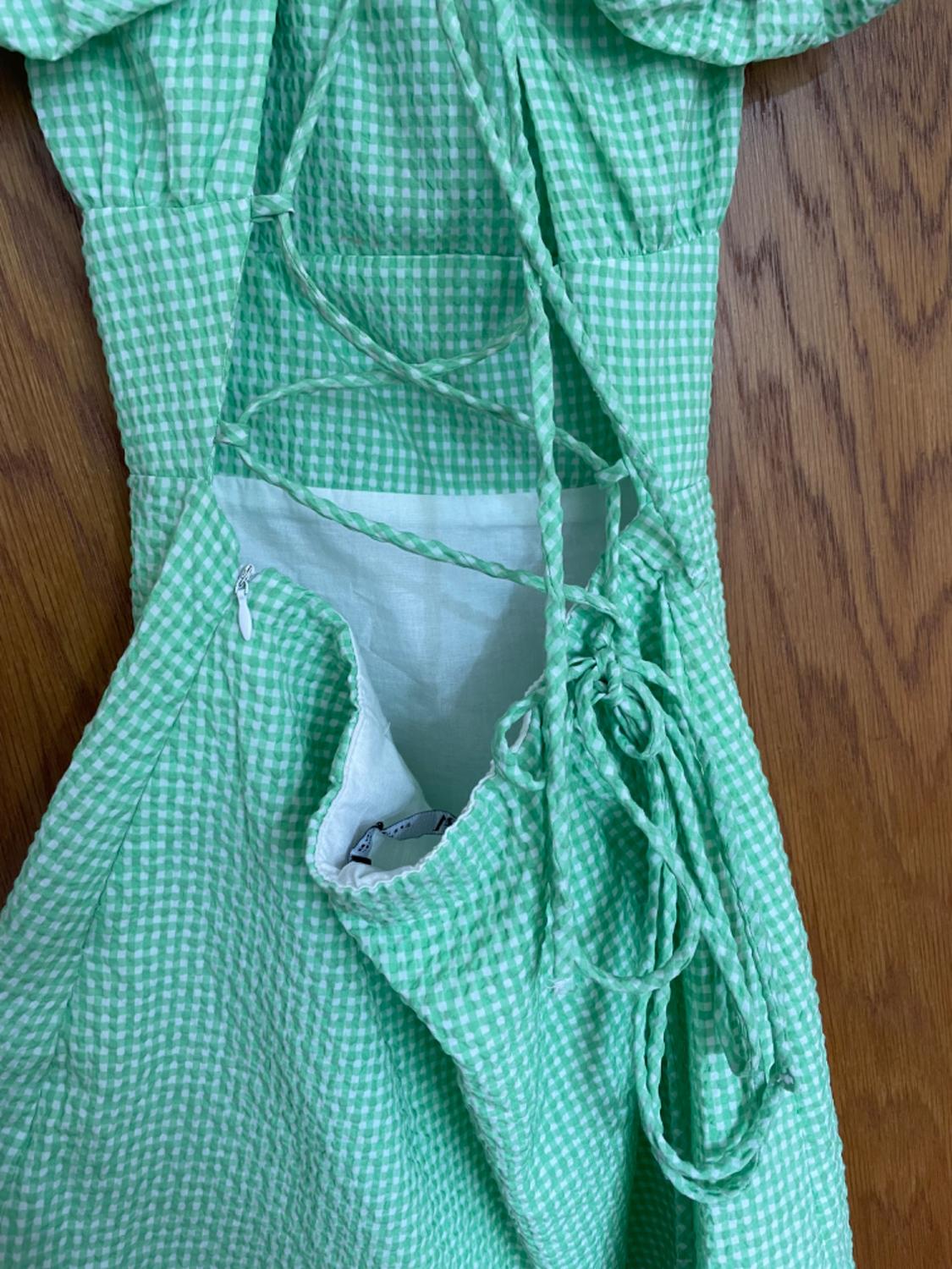TEXTURED GINGHAM DRESS - Image 5
