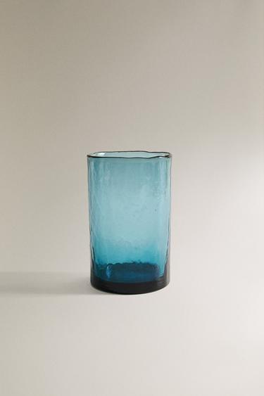 GLAS FÜR ERFRISCHUNGSGETRÄNKE MIT TEXTUR - Blau von Zara - Bild 0