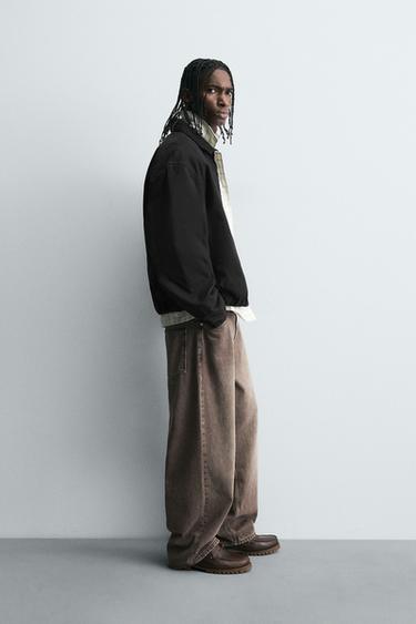 VESTE COUPE DÉCONTRACTÉE ZIPPÉE - Noir de Zara - Image 3