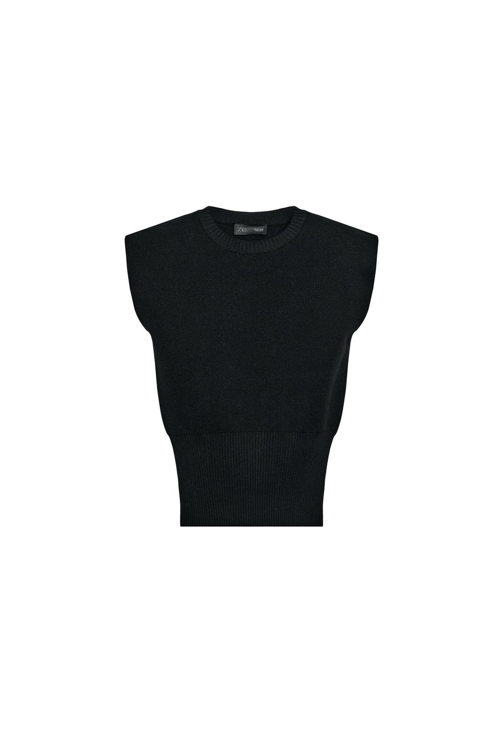 SHOULDER PAD KNIT TOP - image 3