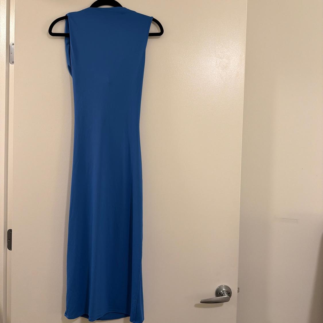 ZARA WOMENS BLUE DRESS SIZE M - Image 2
