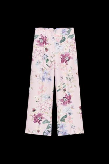 HOSE MIT BLUMENPRINT - Bunt von Zara
