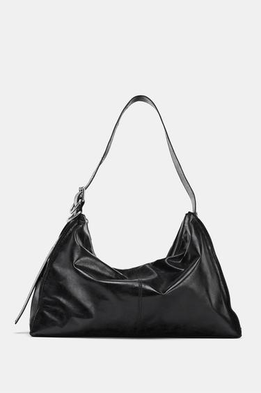 MAXI BUCKET BAG WITH METAL EYELETS - Black by Zara