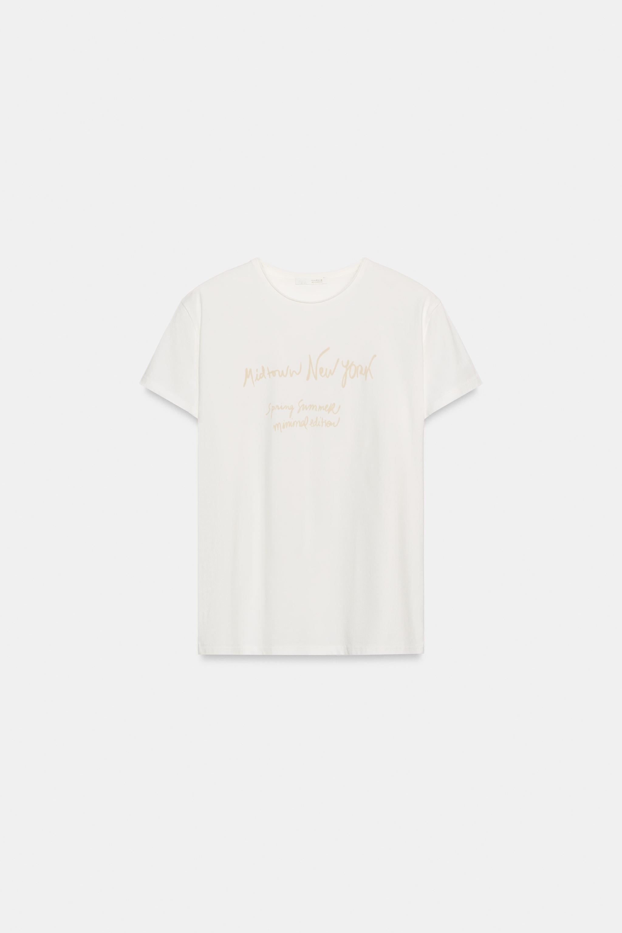 KISA KOLLU SLOGANLI T-SHIRT - Görsel 4