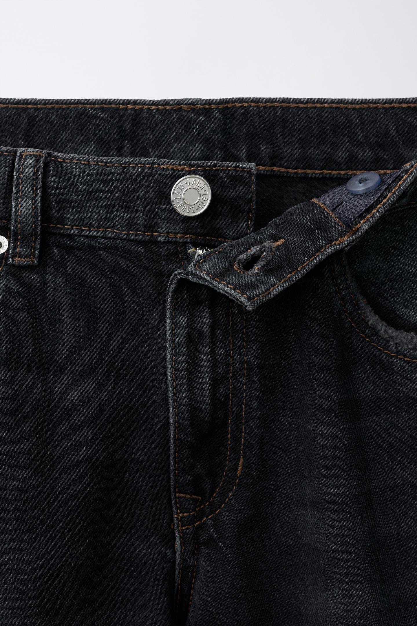 Детские джинсы Zara Star Baggy, цвет: Синий / Чёрный — фото 3