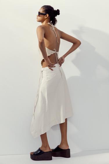 SARONG SKIRT - Oyster-white by Zara - Image 3