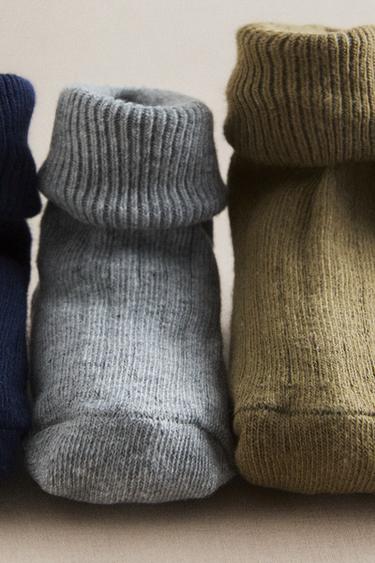 CHAUSSETTES BÉBÉ MULTICOLORES (LOT DE 4) - VERT de Zara - Image 4