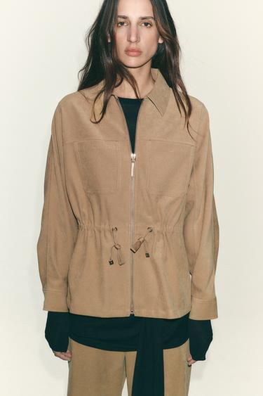 ADJUSTABLE WAIST JACKET WITH POCKETS - Mid-camel by Zara - Image 1