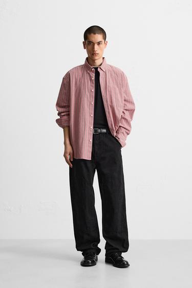 Zara 褪色木匠風長褲 - 黑色
