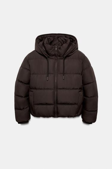 KURZER WASSERABWEISENDER UND WINDDICHTER STEPP-ANORAK - Braun von Zara