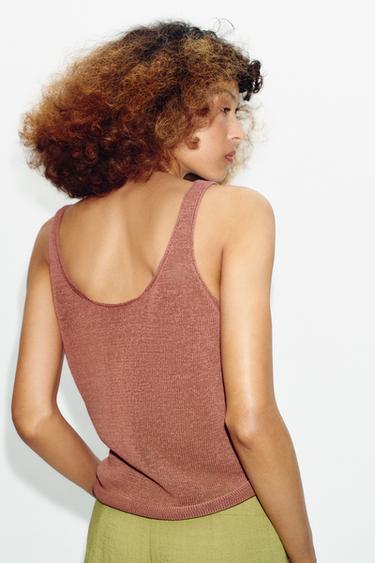 TOP EN MAILLE À BRETELLES - MARSALA de Zara - Image 3