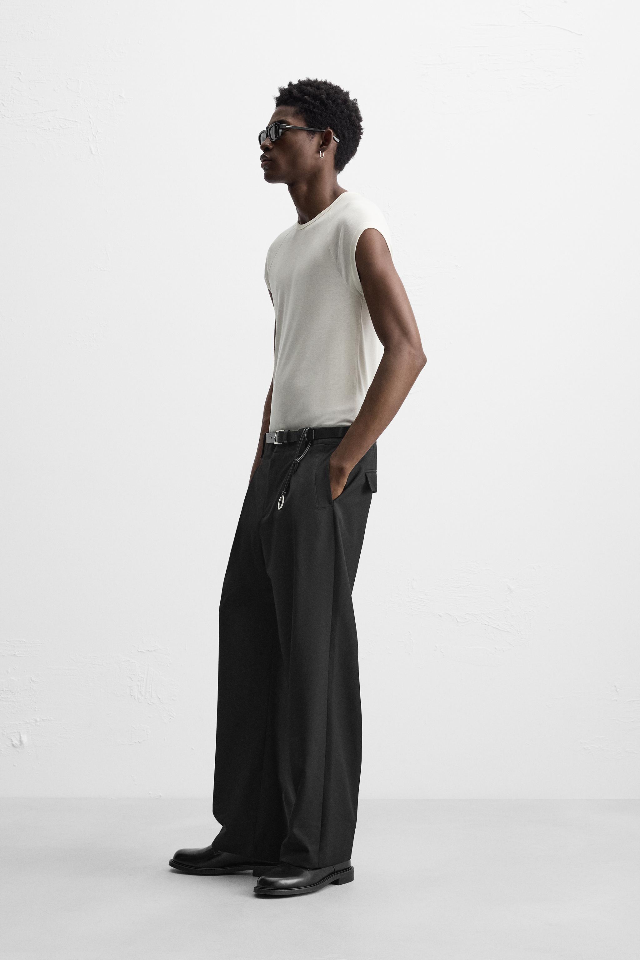 ★ドイツ発*ZARA*新作*90sスリムフィットTシャツ/BLACK★ ZARA】ベーシックスリムフィットTシャツ (ZARA/Tシャツ