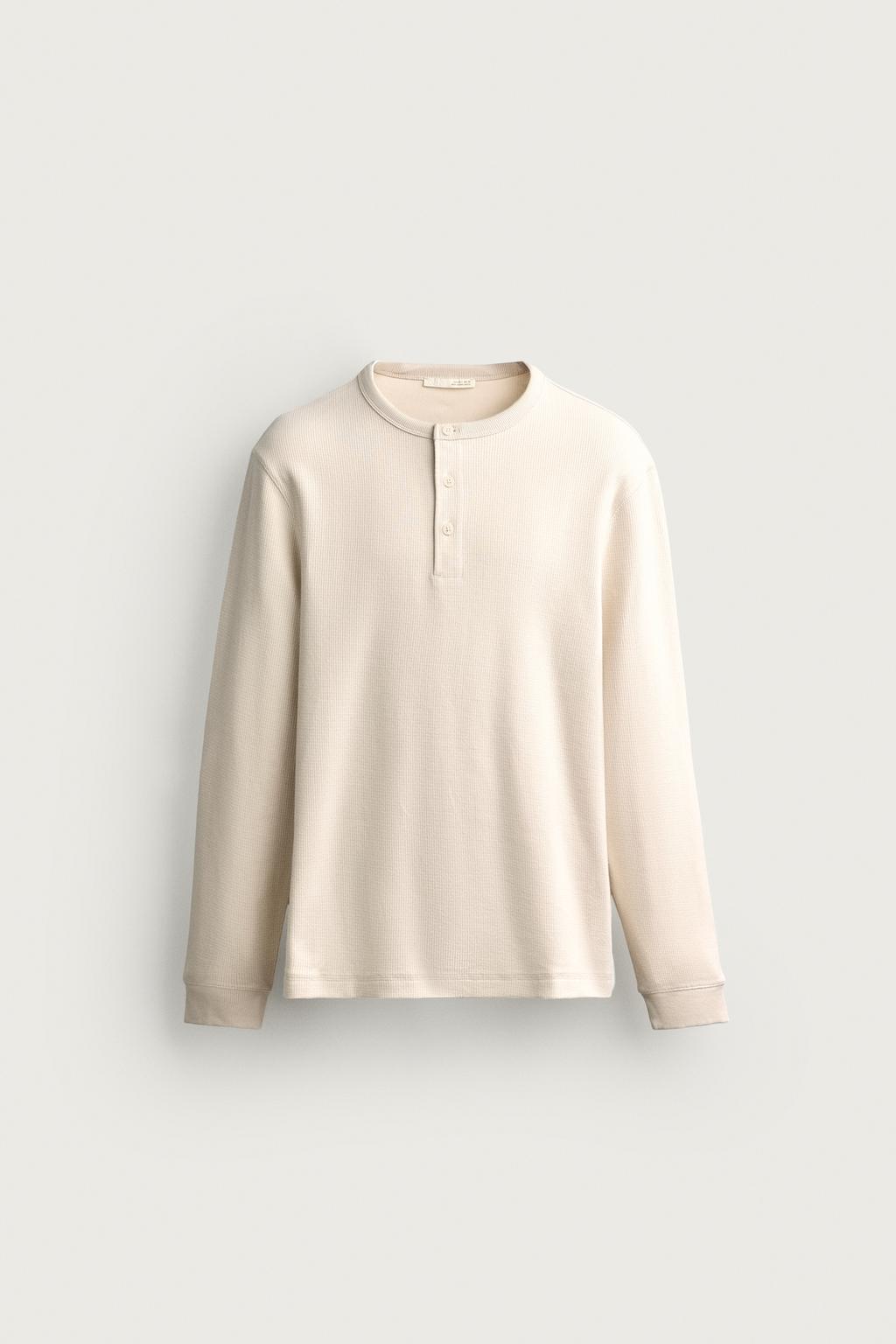 STRUCTURED HENLEY T-SHIRT