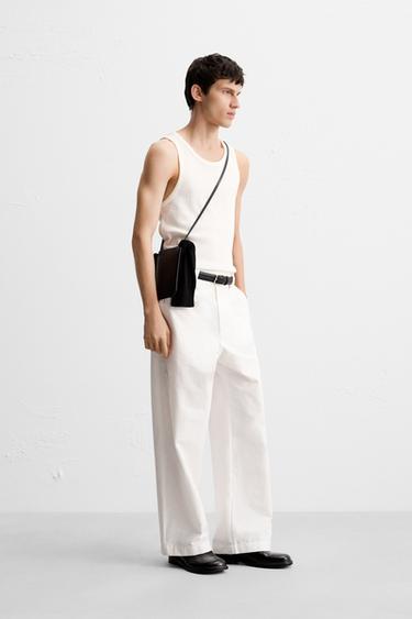 T-SHIRT TANK TEXTURÉ - Blanc de Zara - Image 3