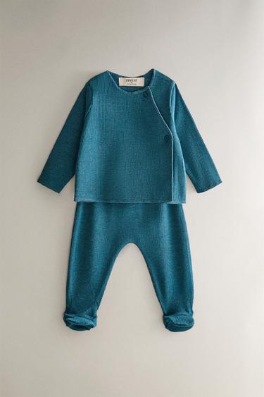 TRICOT BABYSET - Blauw van Zara - Afbeelding 0
