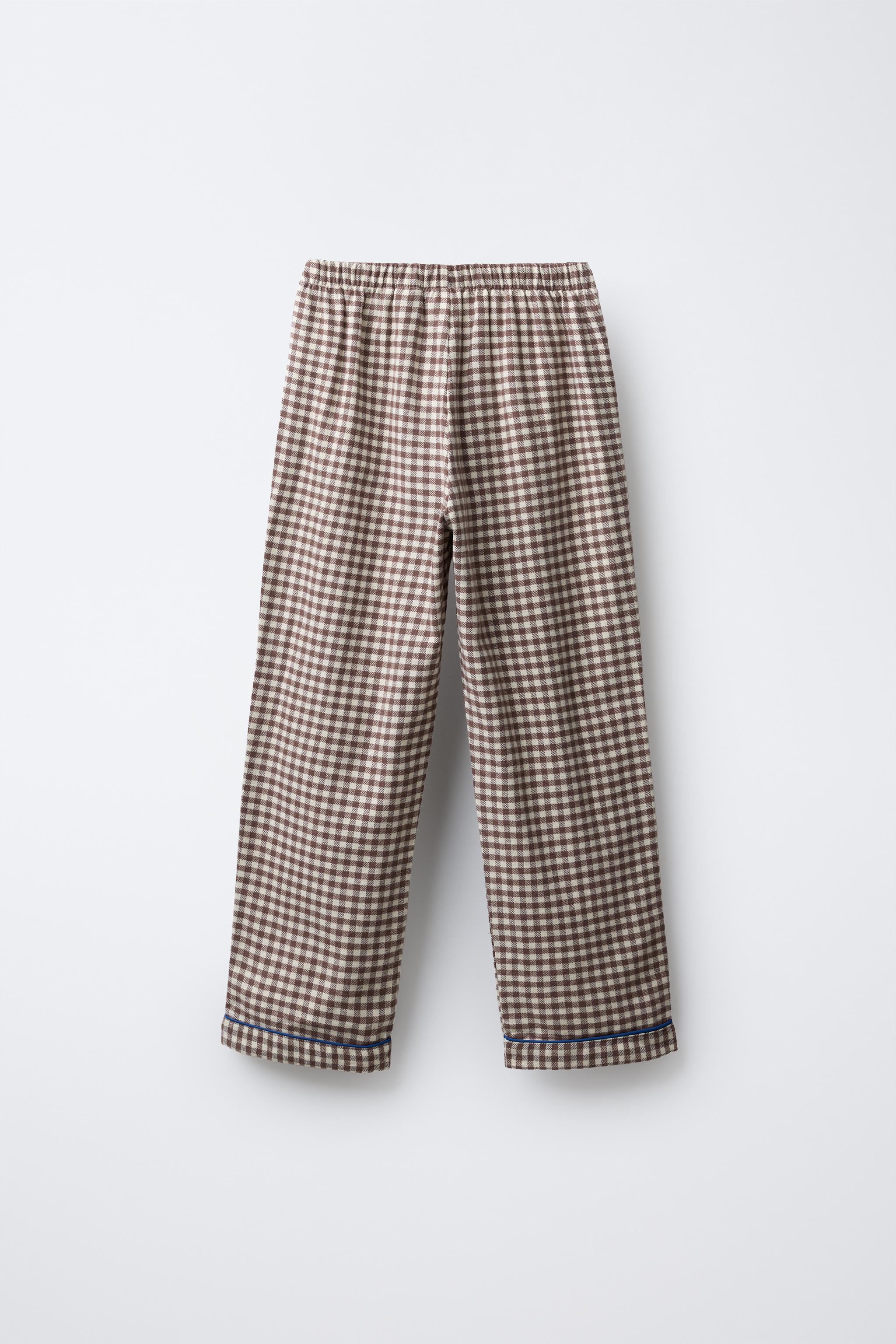 AGES 6-14 / GINGHAM FLANNEL PAJAMAS