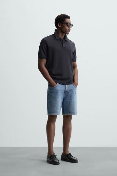 BERMUDA DENIM REGULAR FIT - Azul medio de Zara - Imagen 0