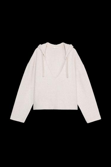 SOFTES KAPUZENSWEATSHIRT IM RUSTIKALEN STIL - Beige von Zara