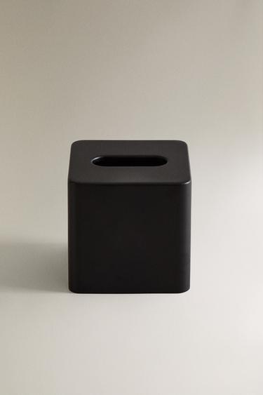 SQUARE RESIN TISSUE BOX - Black by Zara - Image 1