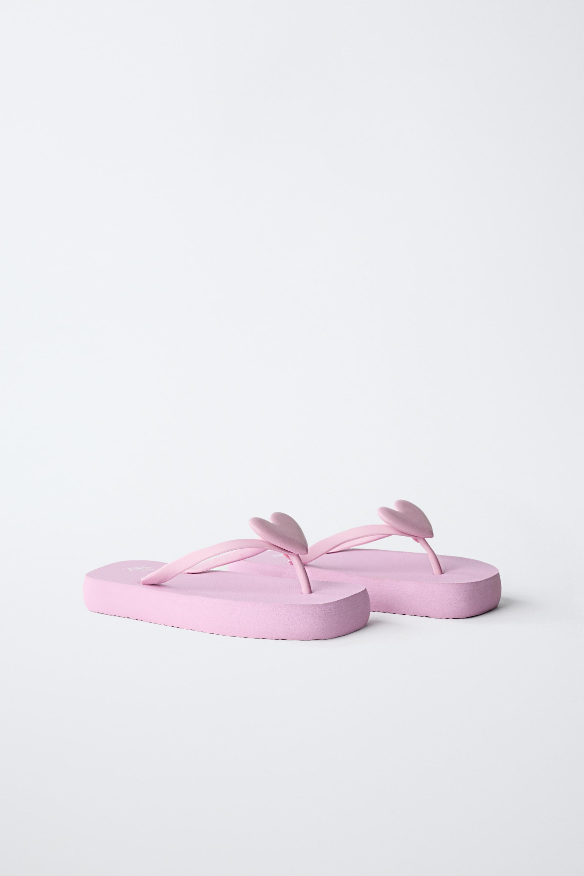 HEART POOL SLIDES — Pink