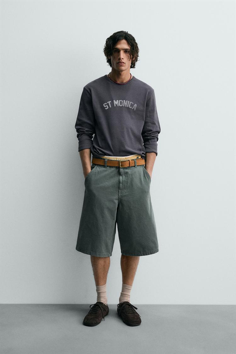 ZARA RELAXED FIT BERMUDA SHORTS