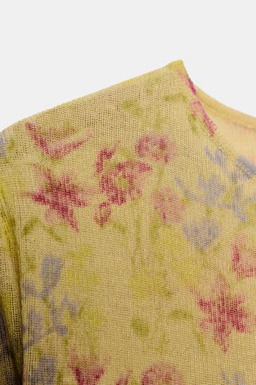 TOP EN MAILLE À IMPRIMÉ FLORAL - Multicolore de Zara - Image 6