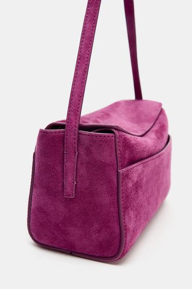 MINI SAC EN CUIR - Rouge cerise de Zara - Image 3