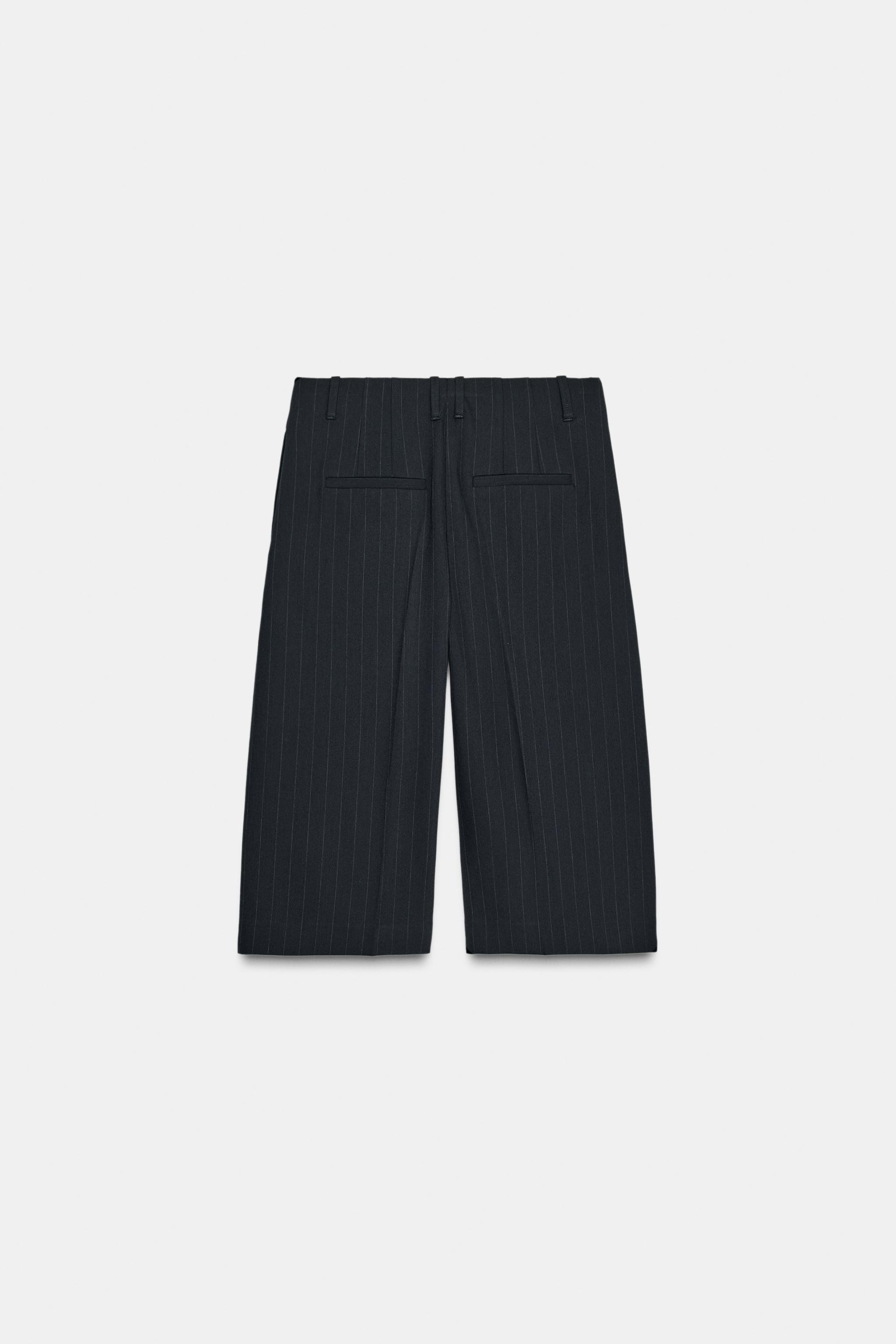 ZW COLLECTION STRIPED BERMUDA SHORTS - Navy blue | ZARA South Africa