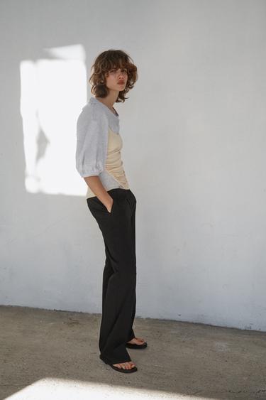 GERADE GESCHNITTENE HOSE MIT NIEDRIGER TAILLE - Schwarz von Zara