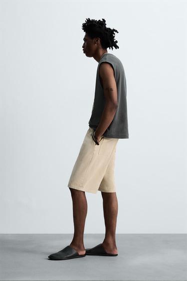 BAGGY FIT BERMUDA SHORTS © OTIS KWAME KYE QUAICOE - camel by Zara - Image 3