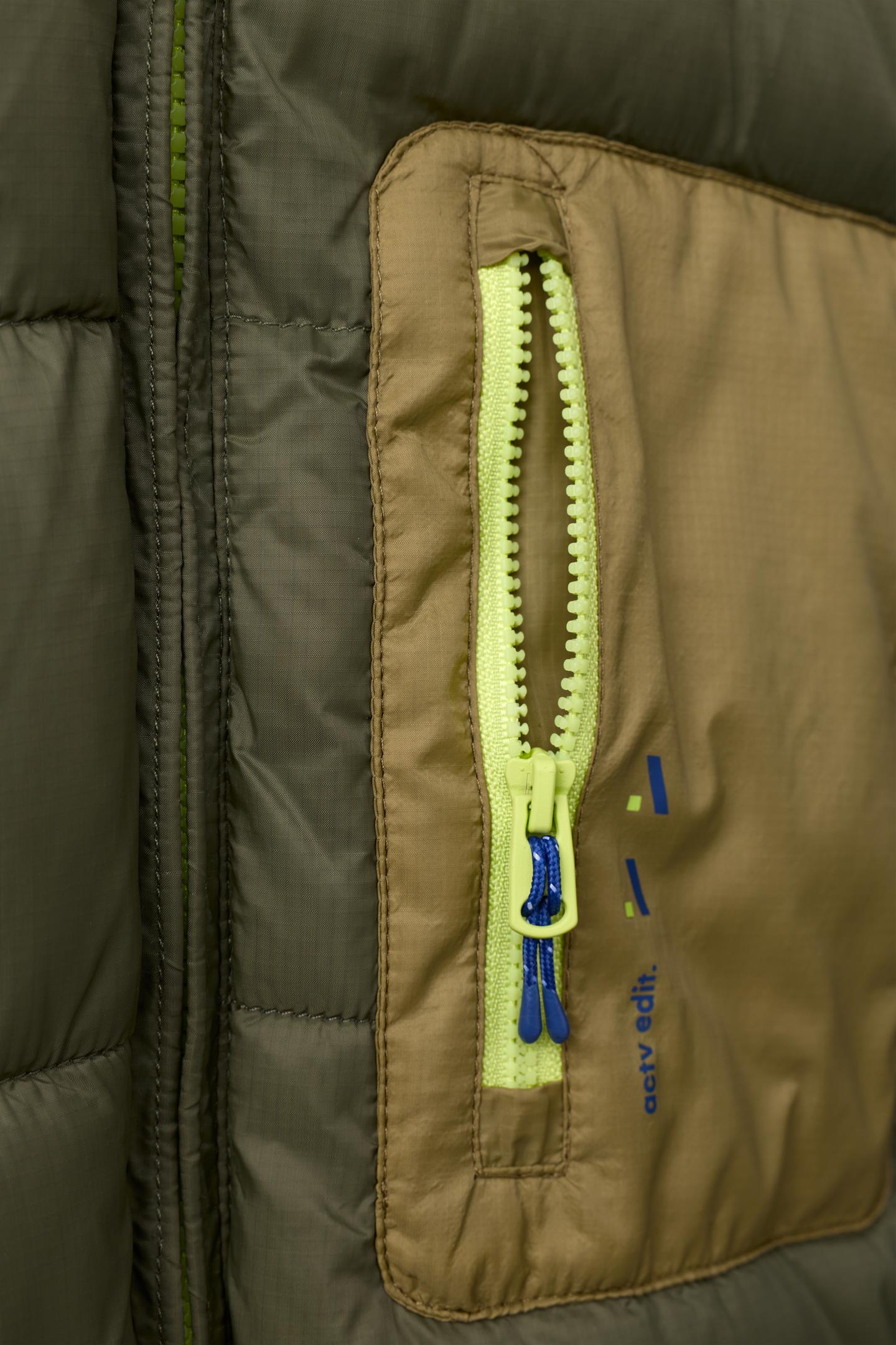 Детский жилет Zara Water-Repellent Nylon, цвет: Хаки — фото 9
